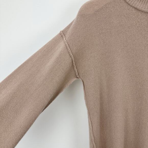 Antonio Melani Cashmere Dress Mockneck Taupe Beige Relaxed Minimalist Small - Picture 8 of 11